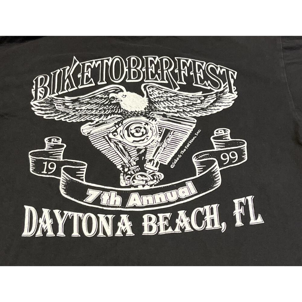 1999 Biketoberfest Daytona Beach T-Shirt Large Black - Picture 4 of 8